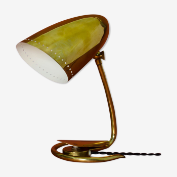 Lampe cocotte en laiton, avec cache interrupteur, circa 1950 - France