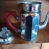 Vintage coffee jug - ADB copper chrome deposited French manufacture - bakelite handle