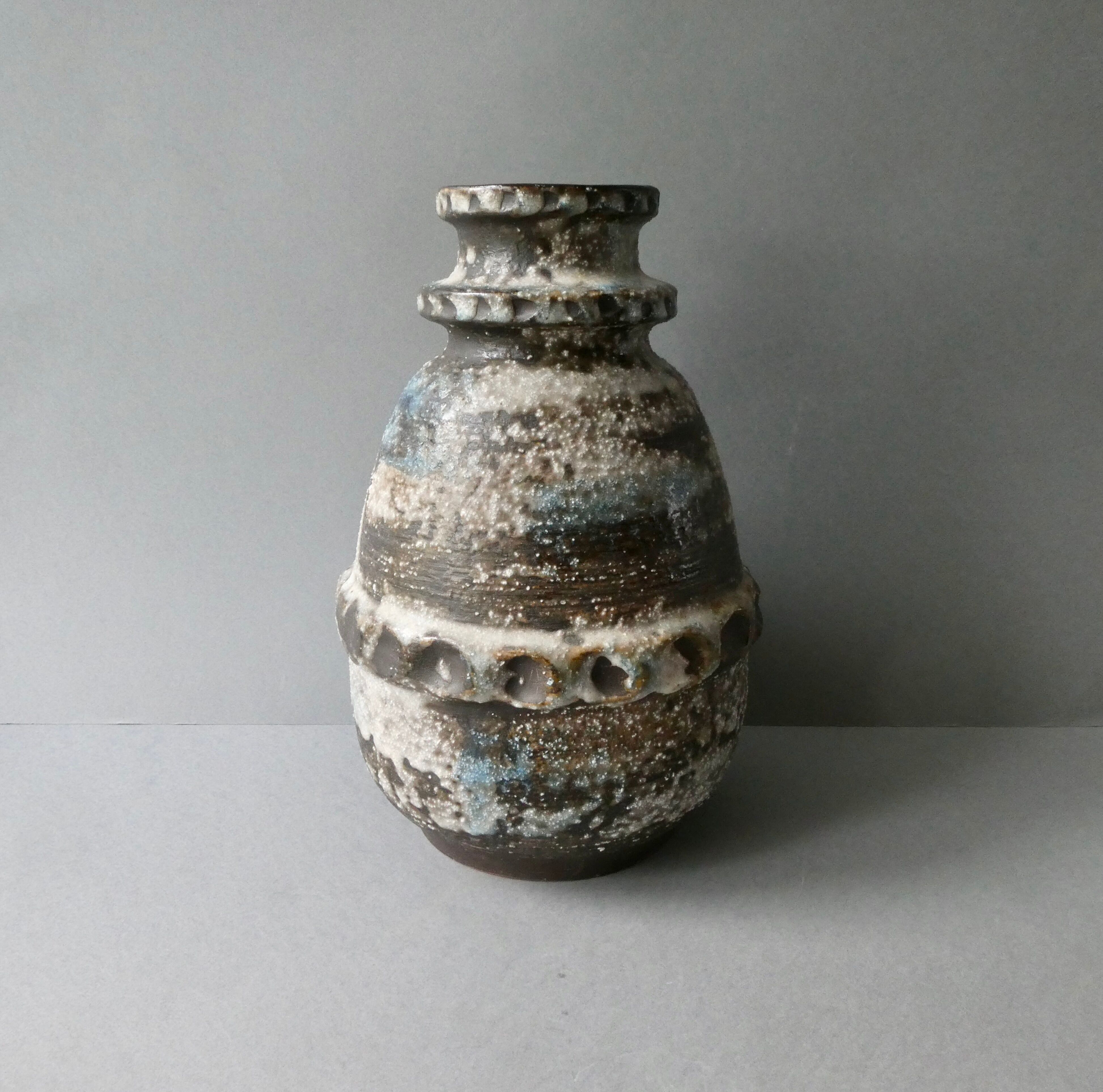 Carstens Tönnieshof ceramic vase, W Germany, 60s, H 31 cm