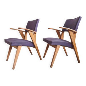 Paire de fauteuils bridge