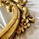 Baroque wall mirror in gilded plaster - height: 62 cm