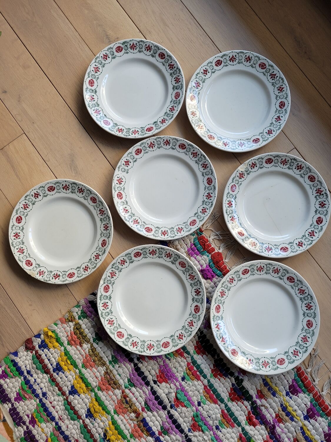 Lot de 7 assiettes Orchies Moulin des Loups et Hamage