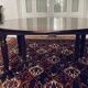 Mahogany round table in Louis Philippe style and 8 period chairs from the early 19th century.