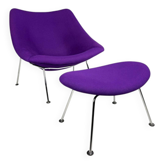 Fauteuil lounge et repose-pieds « Big Oyster » F157 de Pierre Paulin pour Artifort, 1964