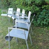 Set of six Christian Duc chairs, "Villette"_circa:1980