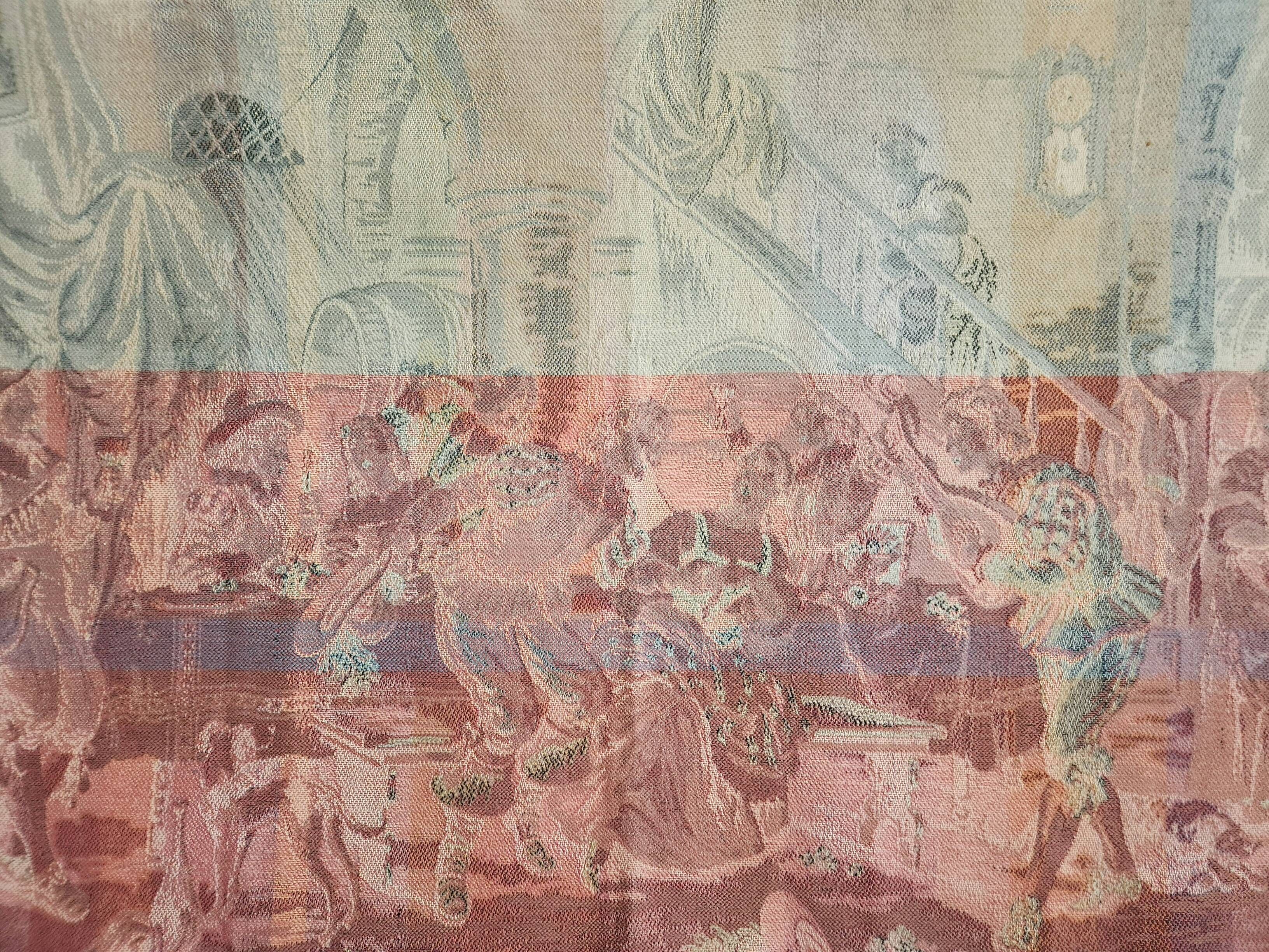 French wall tapestry Gobelin Tapestry "Jolly Men" "After Rembrandt"