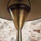 Lampe de table industrielle française des années 1930 – Champignon en fer et bakélite avec douille à baïonnette – 32 cm de diamètre