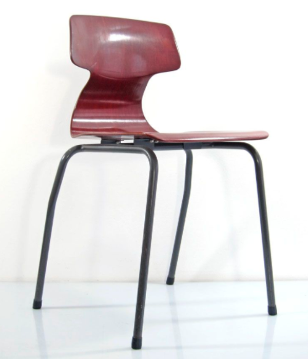 Chaise en contreplaqué Pagholz des années 1960