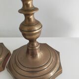 Pair of candlesticks in bronze 19th century