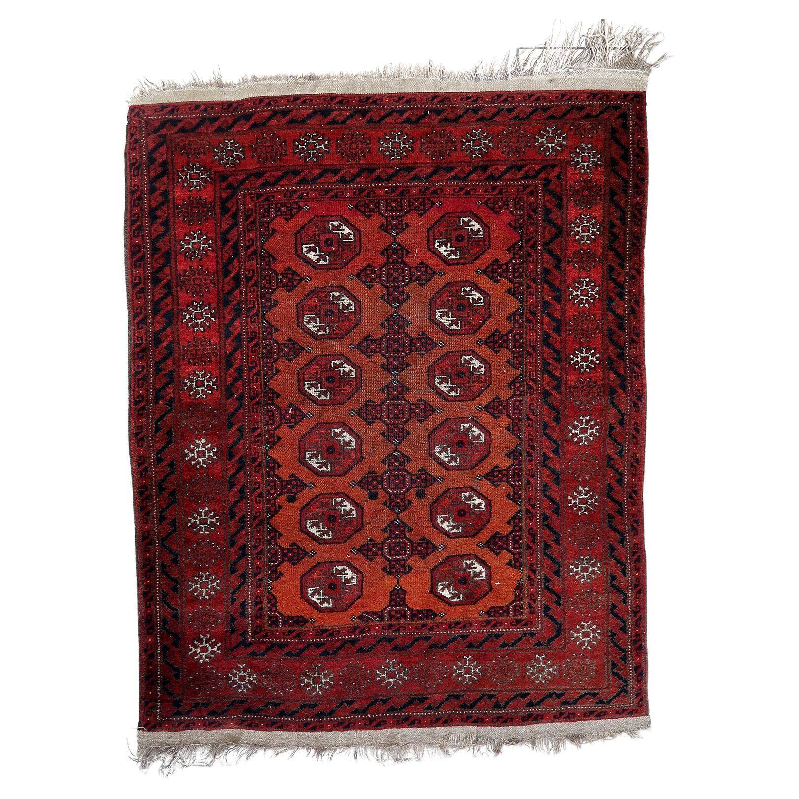 Handmade antique Afghan Baluch rug 118cm x 149cm, 1920s