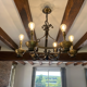 Monumental chandelier with 8 lights and its matching wall light signed MAX BRE – From
