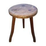 Tripod stool top all wood