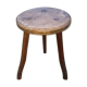 Tripod stool top all wood