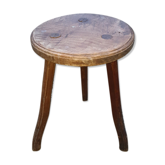 Tabouret tripode haut tout bois