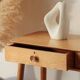 Vintage Solid Oak Console Table – Spindle Legs & 2 Drawers