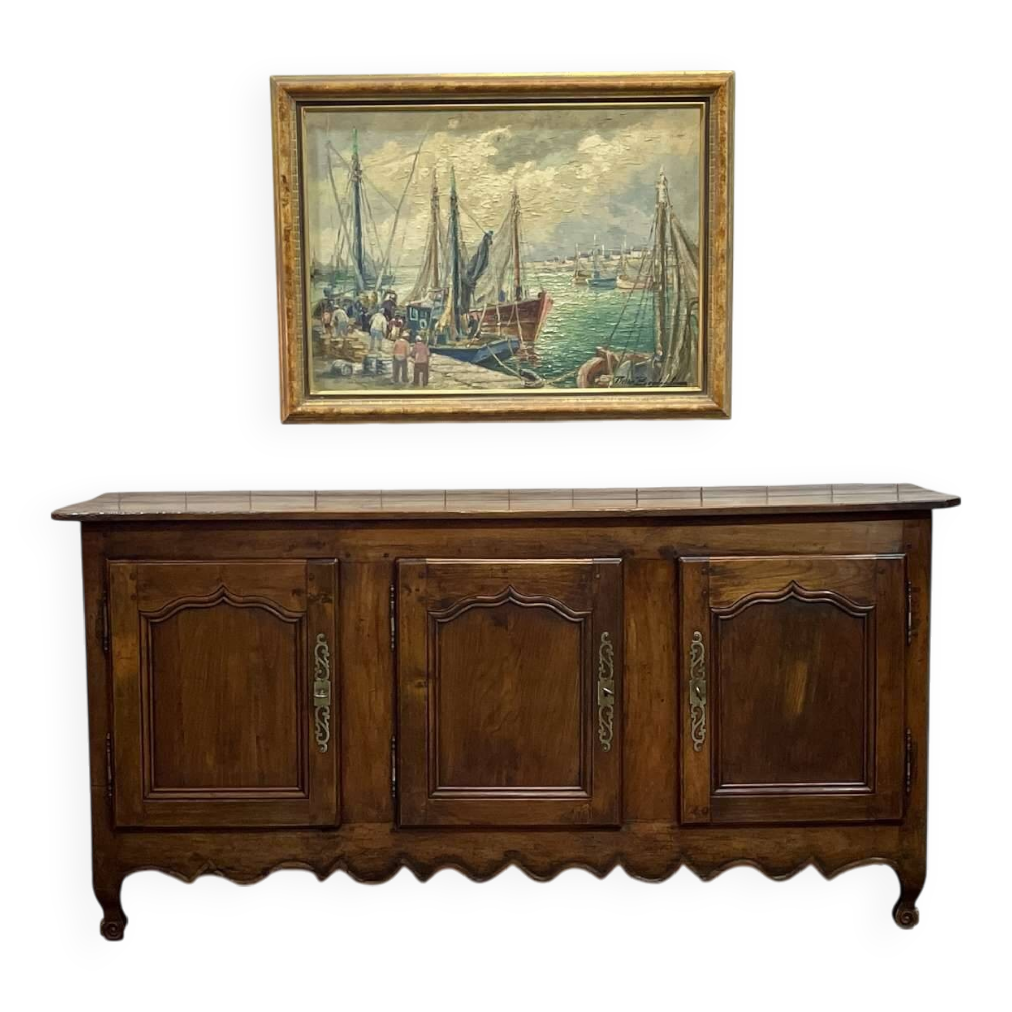 18th century Louis XV 3-door cherrywood sideboard