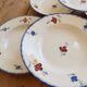 6 vintage deep plates Digoin Sarreguemines model Mary-Lou