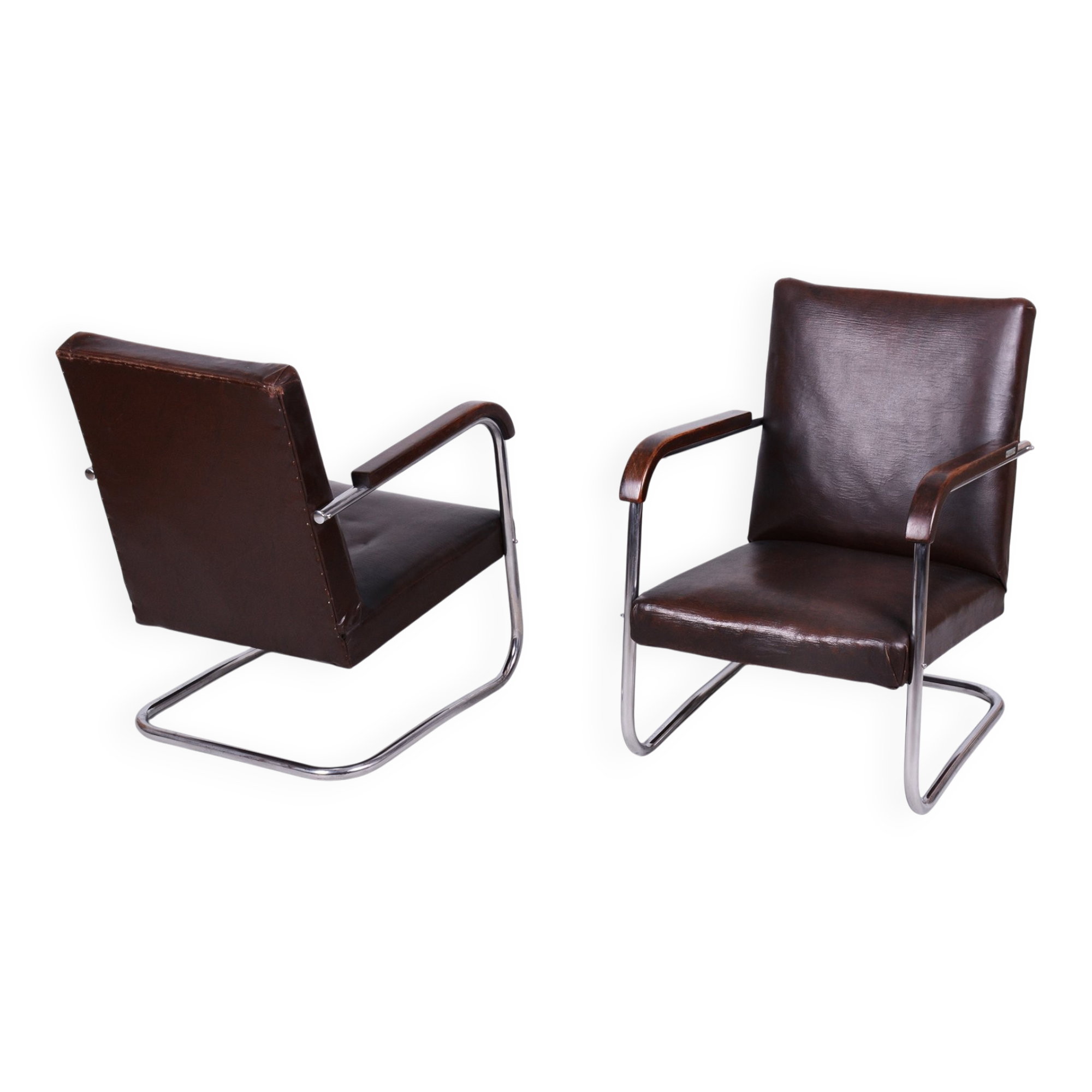 Bauhaus Armchairs by A. Lorenz for Mücke-Melder, Czech Republic, 1930s, Set of 2