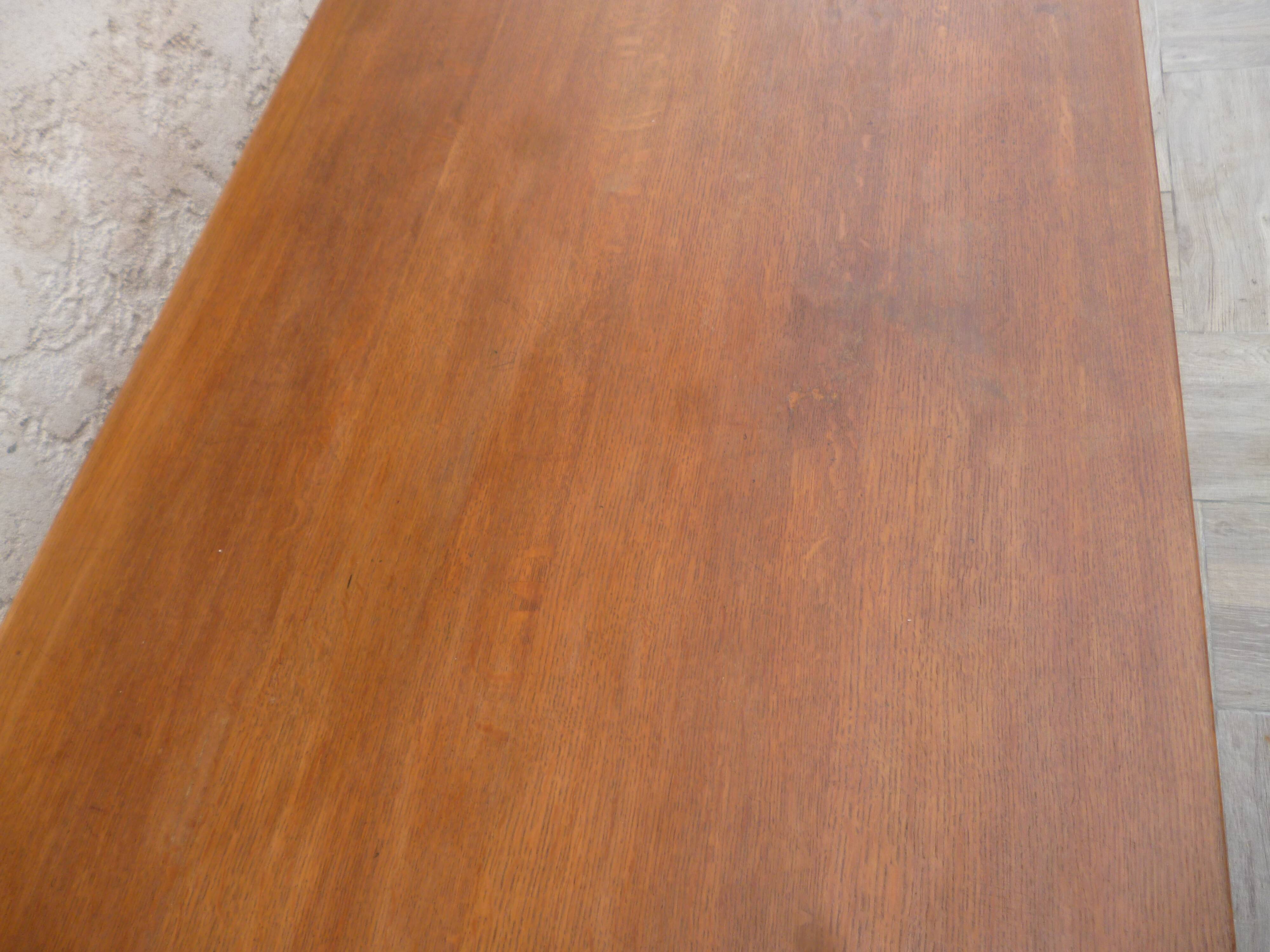 Farm table in blond oak