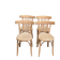 4 stripped bistro chairs in bent wood signed Fischel 1920