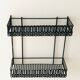 Vintage black metal wall shelf