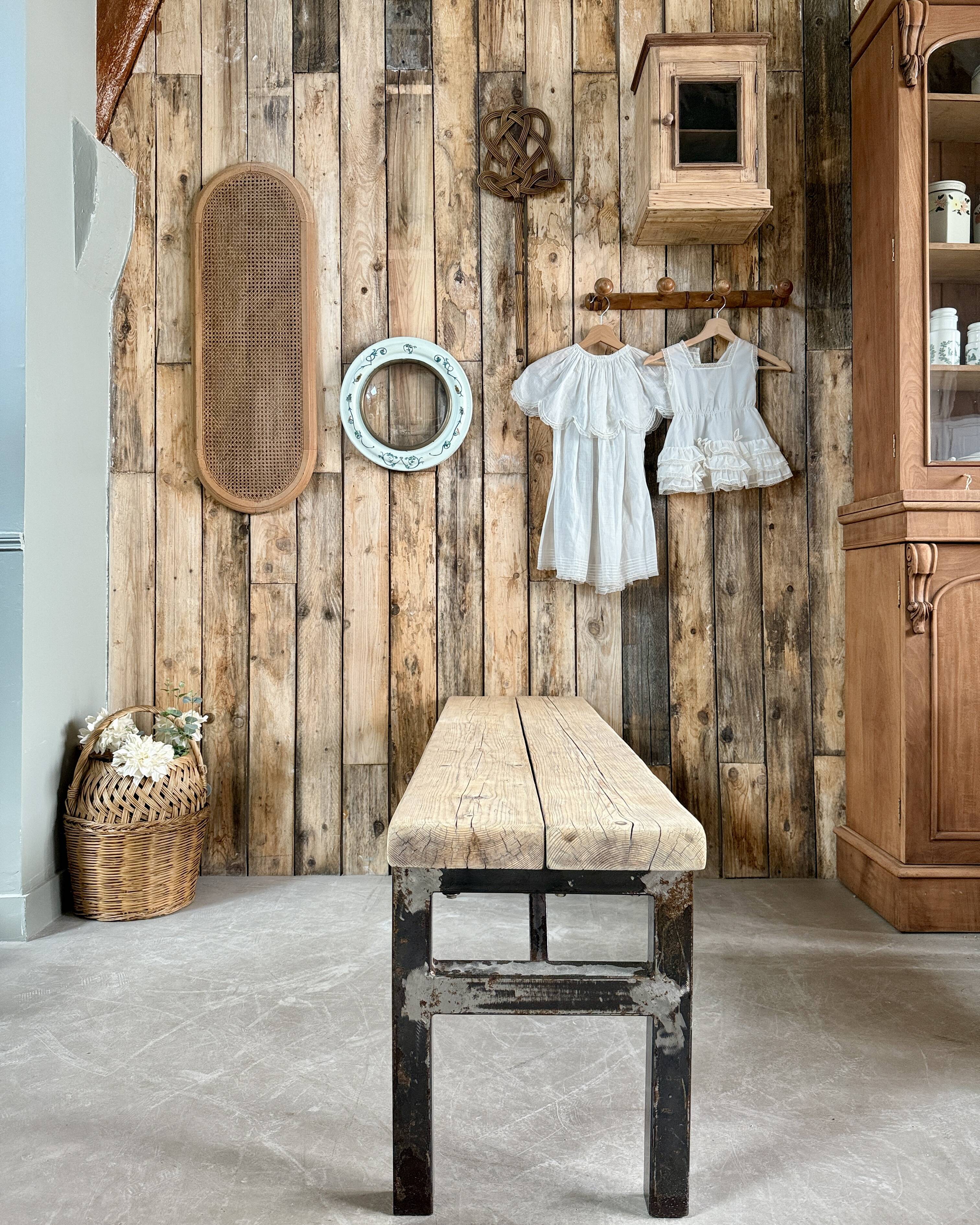 Vintage industrial bench (refurbished)