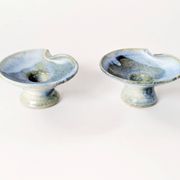 Pair of ceramic candle holders, West German, Till Sudeck, 1960s.
