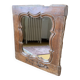 Antique wooden mirror – moulded and carved frame
