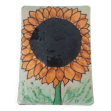 Plaque émail tournesol