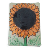 Sunflower enamel plaque