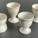 4 coquetiers céramique ancienne
