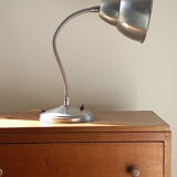 Flexible 1940s aluminum desk lamp. Very good condition