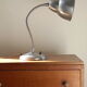 Flexible 1940s aluminum desk lamp. Very good condition