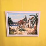 Vintage Mediterranean Painting signed C. Beaufort