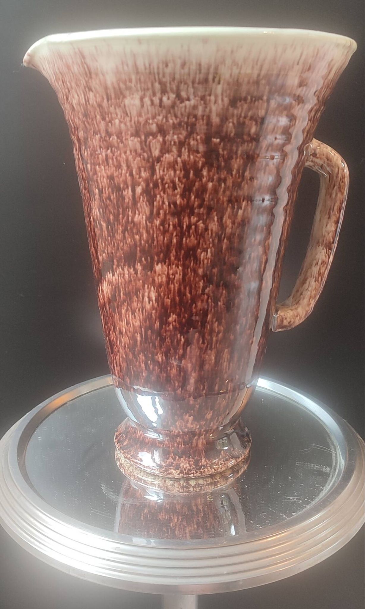 Large conical pitcher vase Accolay ceramics
