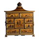 Cabinet d'art en marqueterie allemande