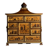 Cabinet d'art en marqueterie allemande