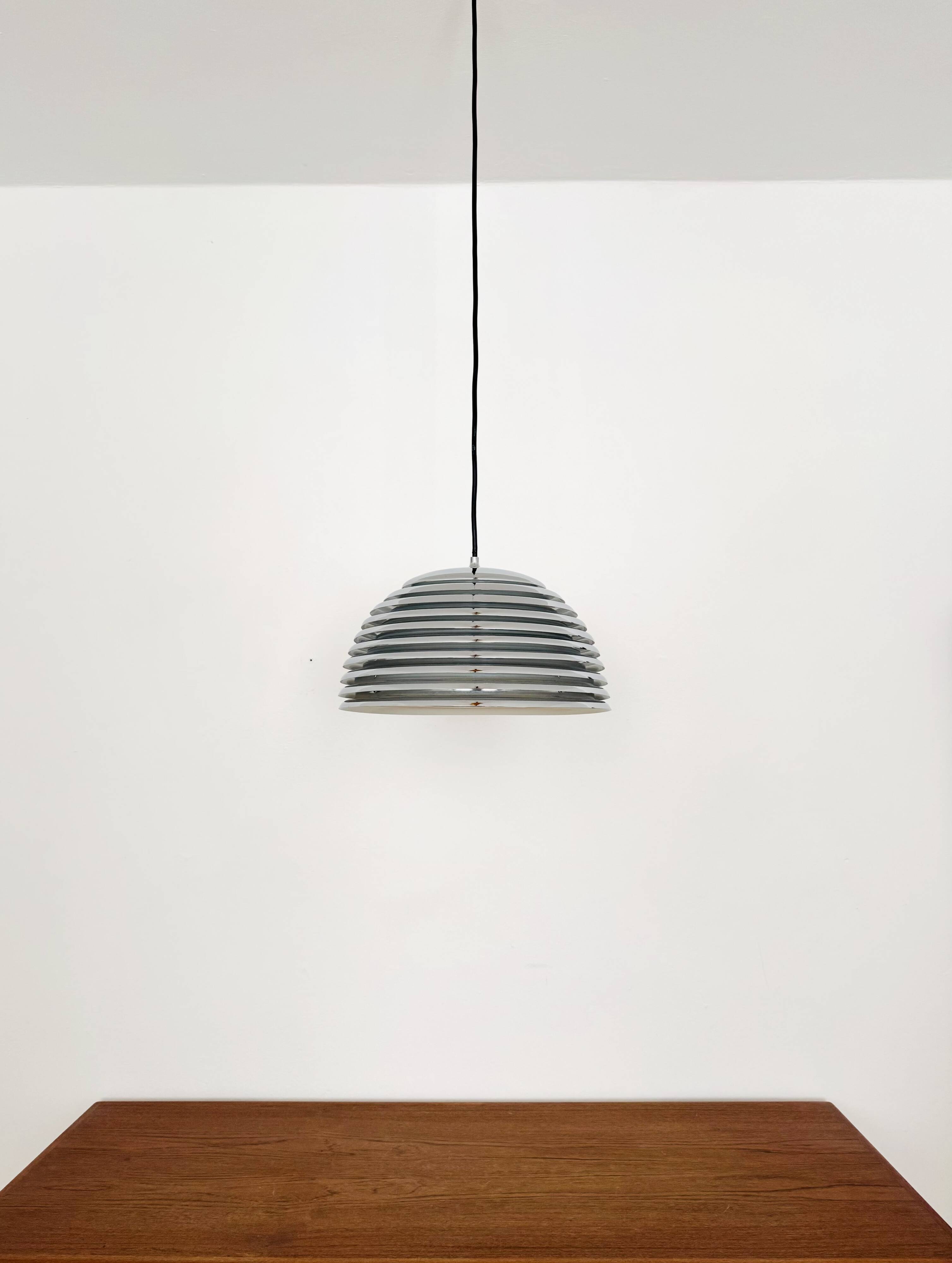 Chromed 1970s Pendant Lamp by Kazuo Motozawa for Staff