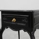 Pair of Louis XV Style Nightstands in Black Lacquered Oak, France, 1950s