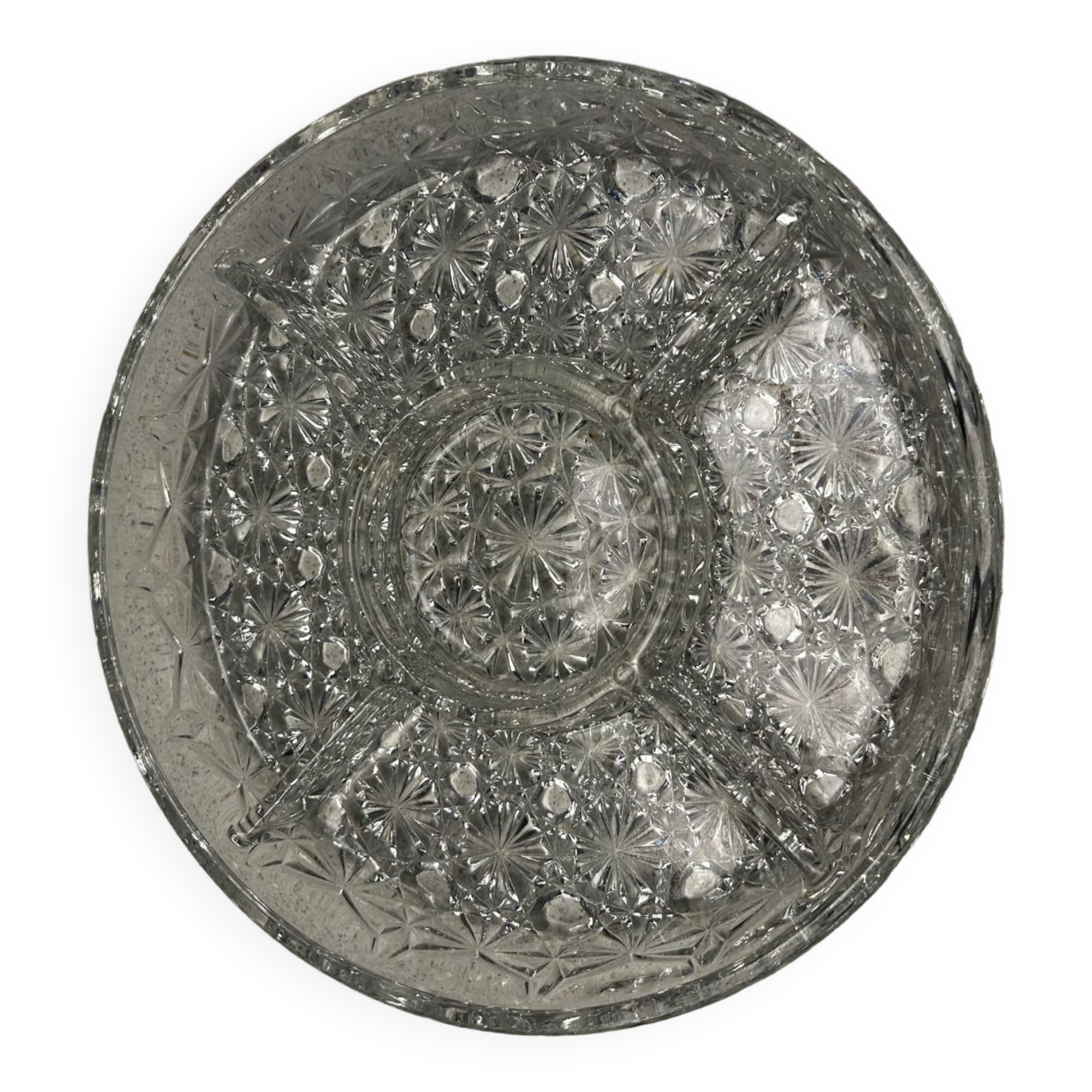 Large crystal aperitif presentation dish