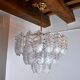 Lustre "Leaves" by Mazzega glass from Murano, Italy, 1970