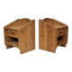 Vintage set of two pine wood bedside tables