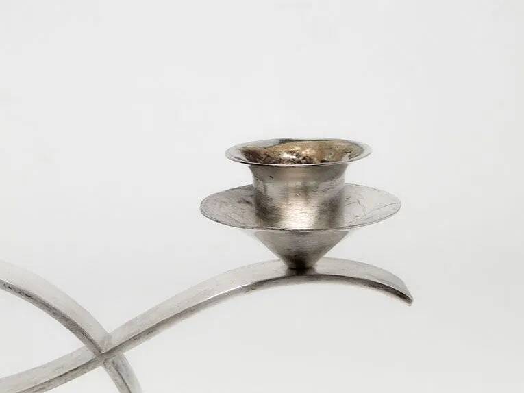 Db9 wellner two-arm candle holder art deco