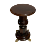 Table d’appoint en acajou vintage avec pieds à griffes en laiton