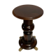 Vintage mahogany pedestal or side table with brass claw feet