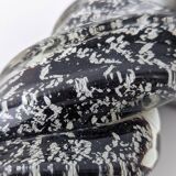 Pair of Hand-Blown Murano Glass Spiral Door Handles with Silver Dust, 1960s