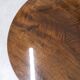 Table basse tripode 1960 scandinave vernis brillant bois acajou