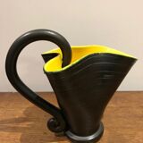 black and yellow vallauris pitcher