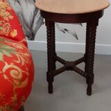 Pair of side tables in solid oak