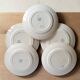 5 earthenware plates from Creil and Montereau "Crémone", ironstone Art Nouveau
